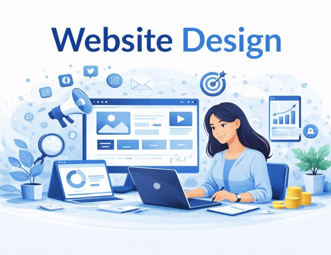 Affordable Website designing services with modern, responsive web design concept
